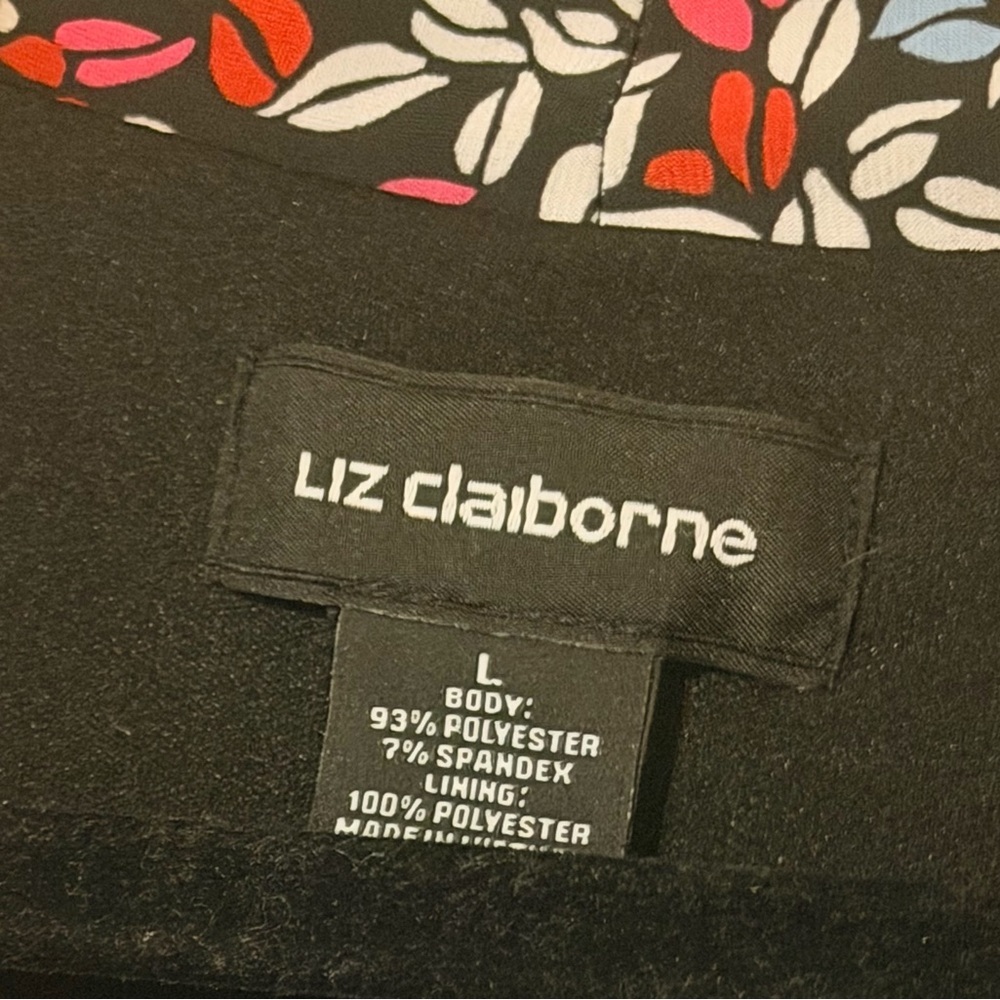 Liz Claiborne Red and Blue Floral Dress - Picture 6 of 8